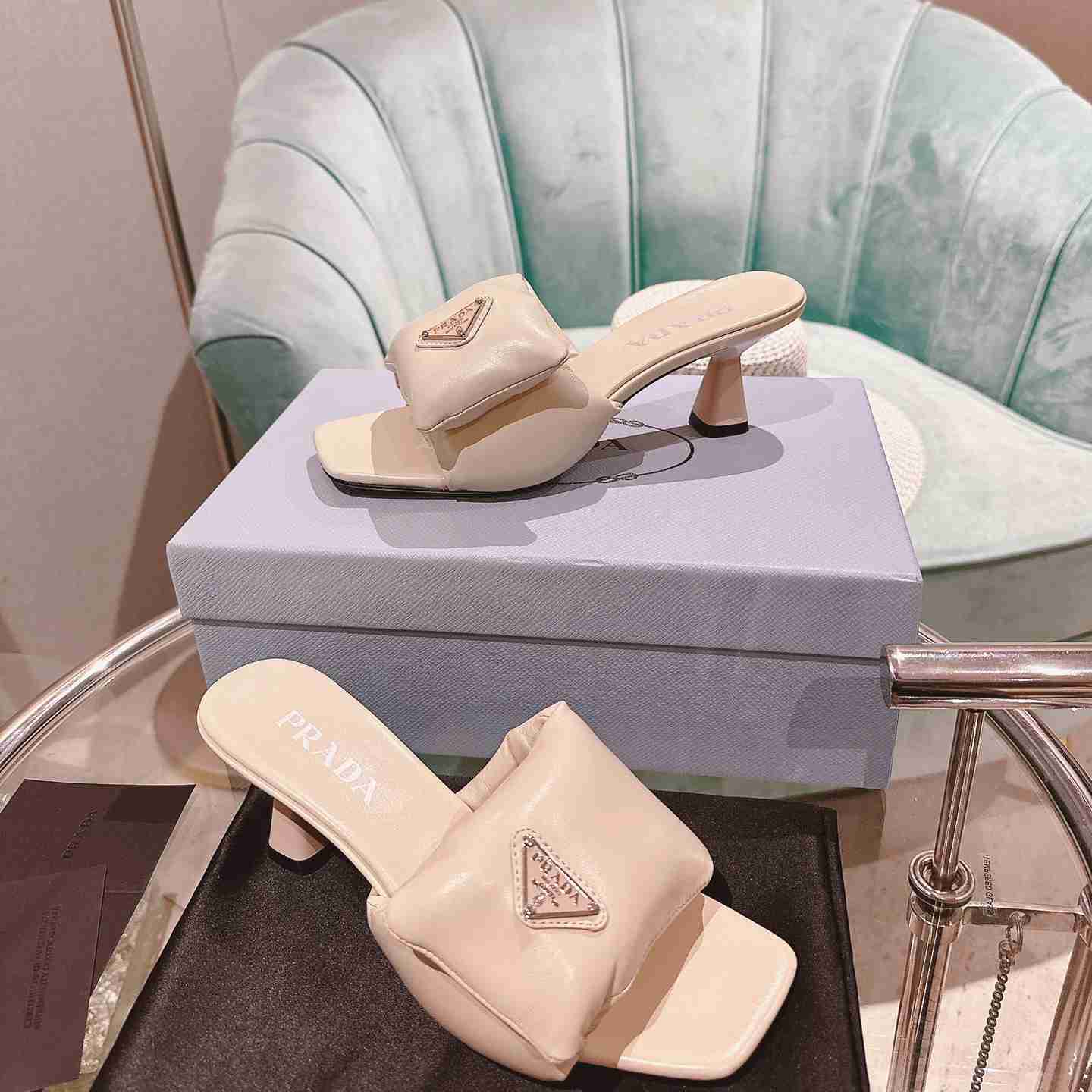 Prada Soft Padded Nappa Sandals - DopestKickz