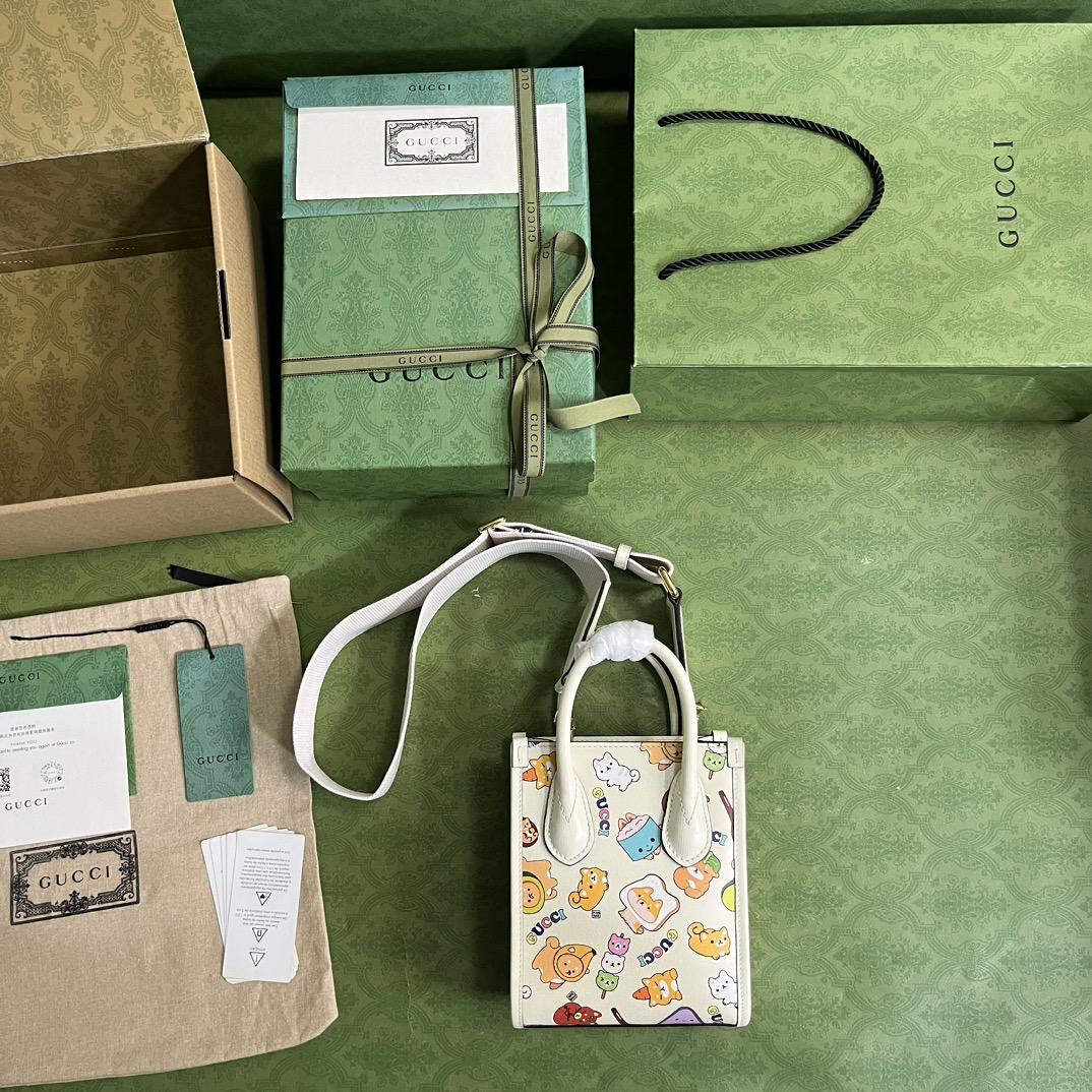 Gucci Animal Print Mini Tote Bag(16-20-7cm) - DopestKickz