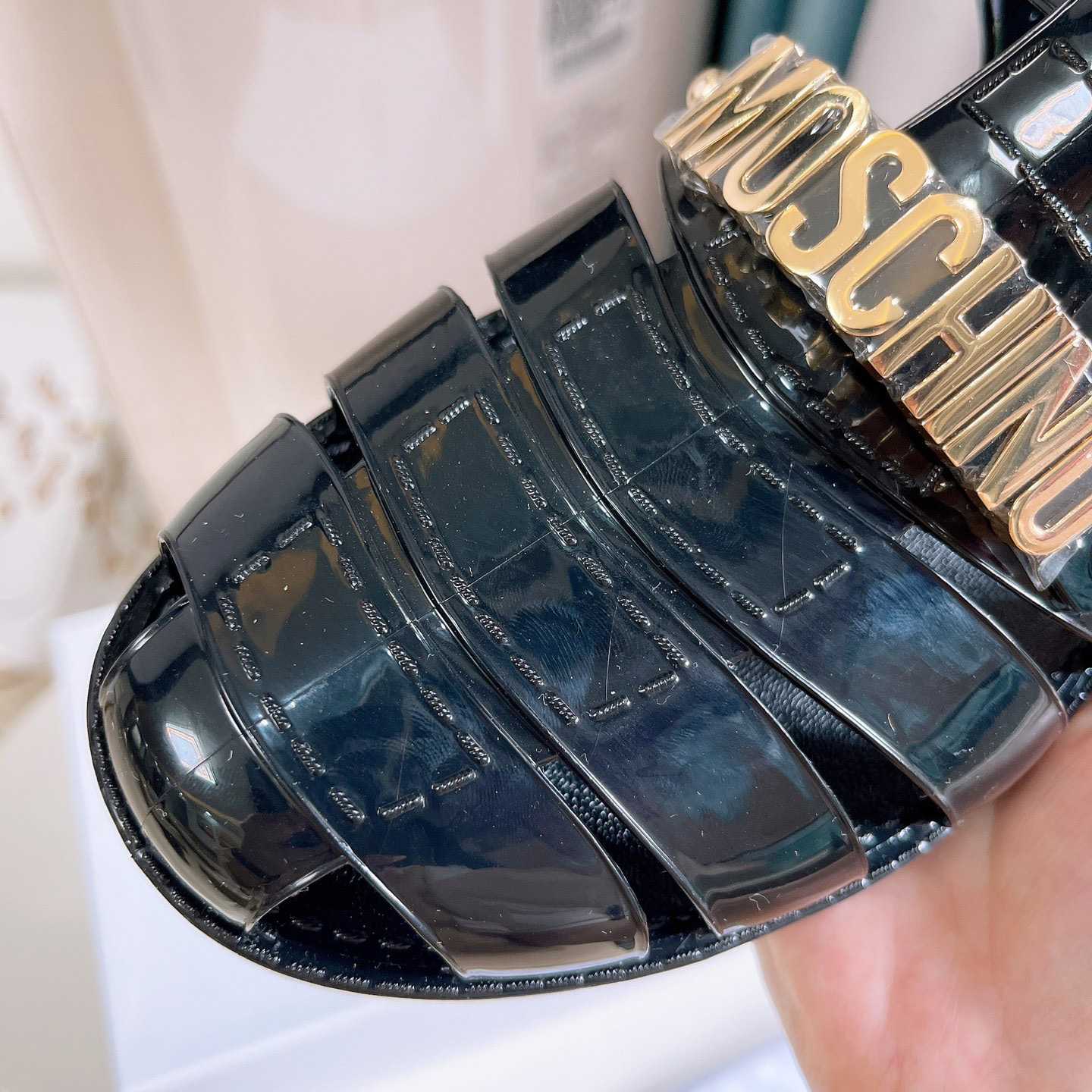 Moschino Logo-plaque Closed-Toe Sandals - DopestKickz