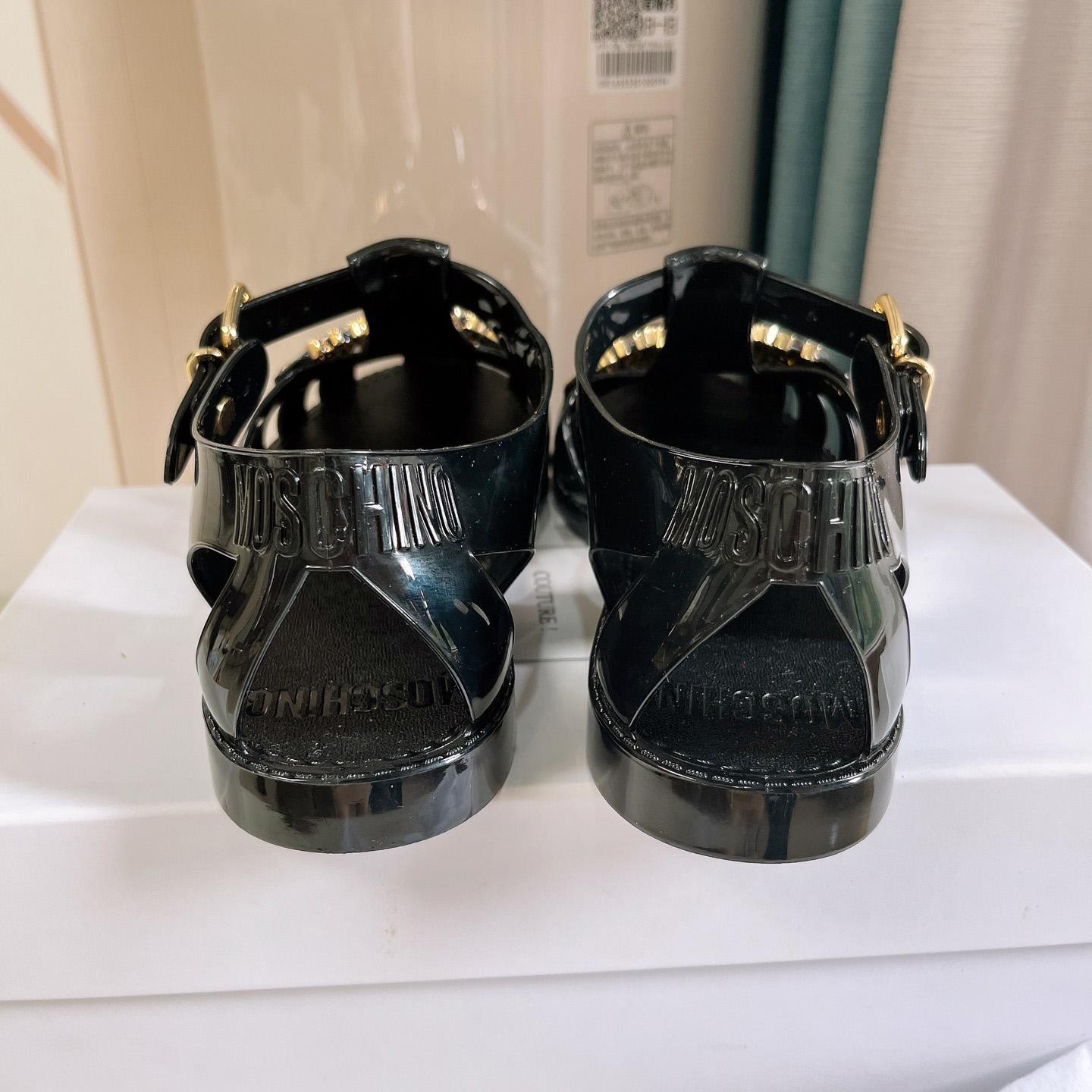 Moschino Logo-plaque Closed-Toe Sandals - DopestKickz