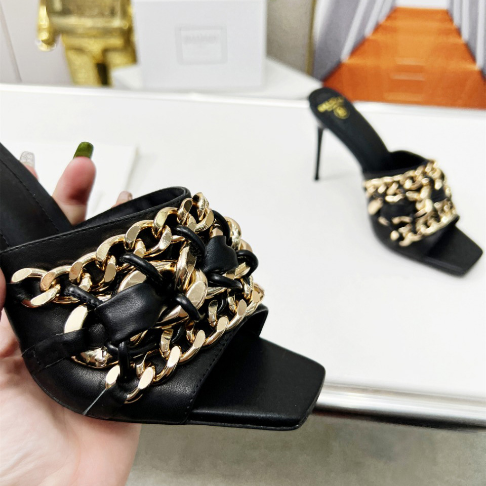 Balmain Chain-link Detail 95mm Pumps - DopestKickz