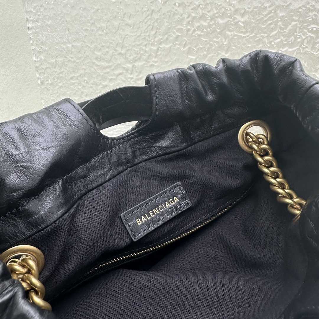 Balenciaga Women's Crush Small Tote Bag In Black - DopestKickz