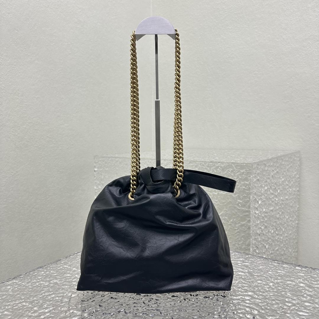 Balenciaga Women's Crush Small Tote Bag In Black - DopestKickz