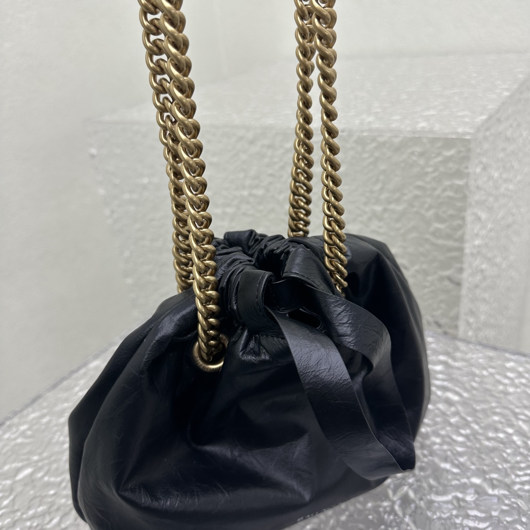 Balenciaga Women's Crush Small Tote Bag In Black - DopestKickz