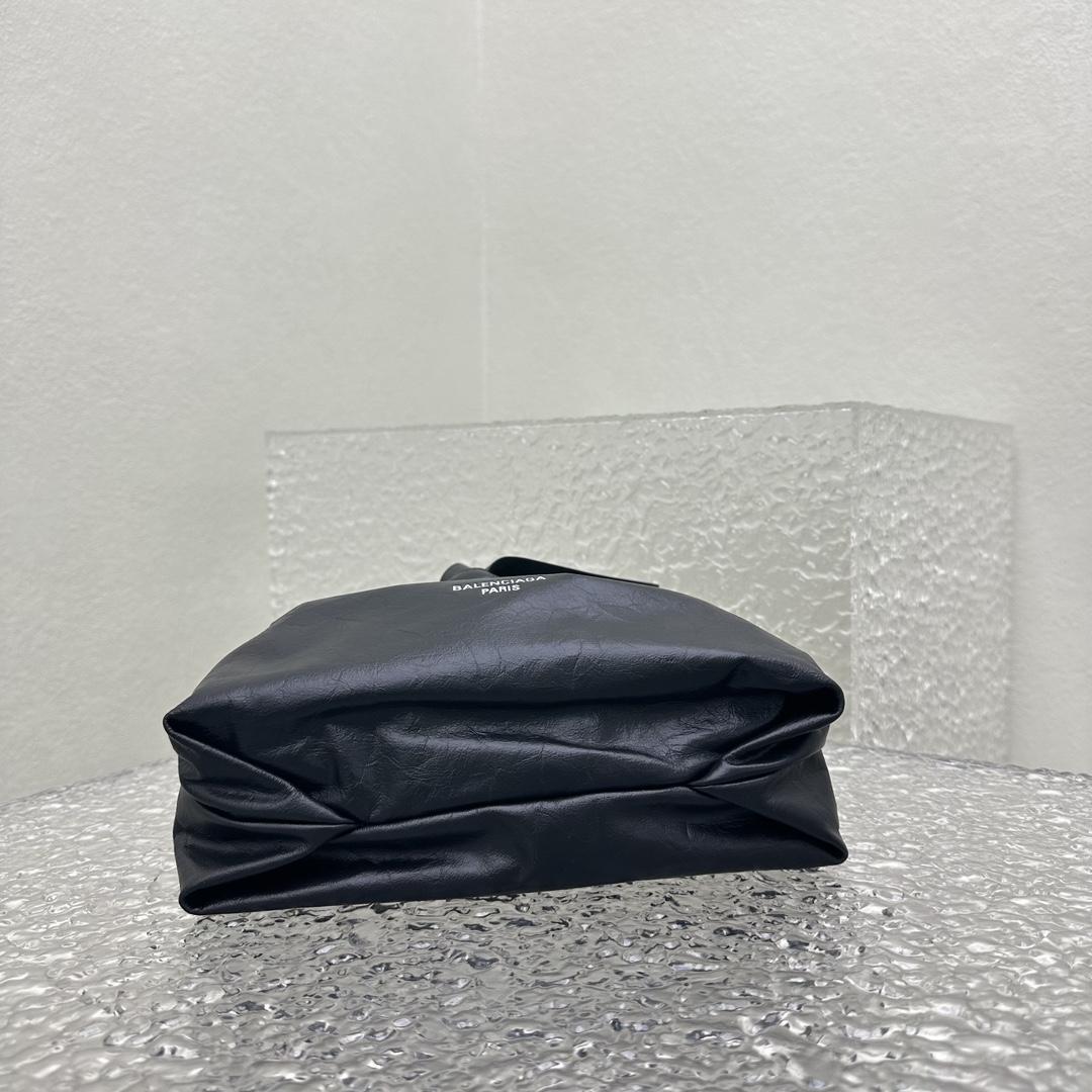 Balenciaga Women's Crush Small Tote Bag In Black - DopestKickz