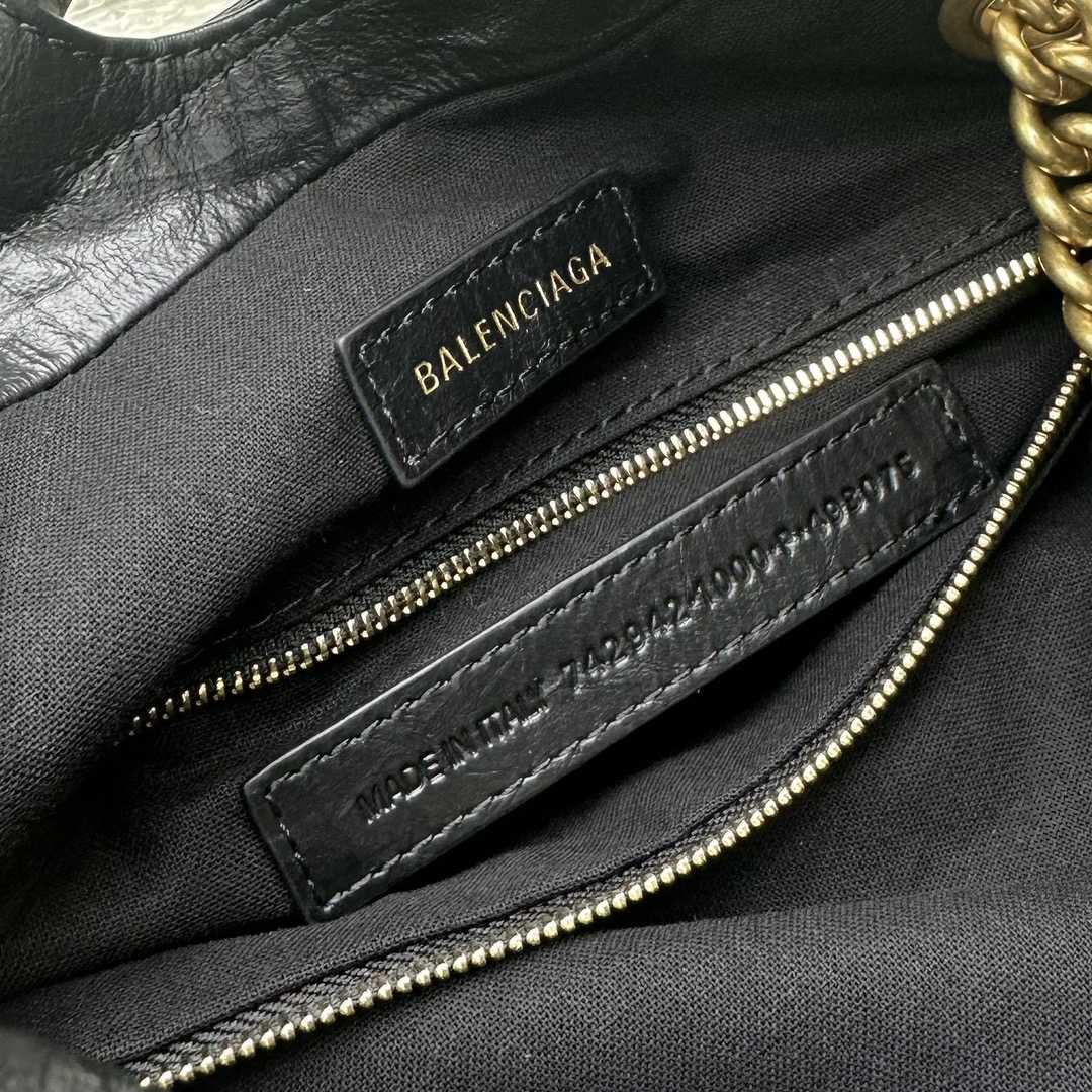 Balenciaga Women's Crush Small Tote Bag In Black - DopestKickz