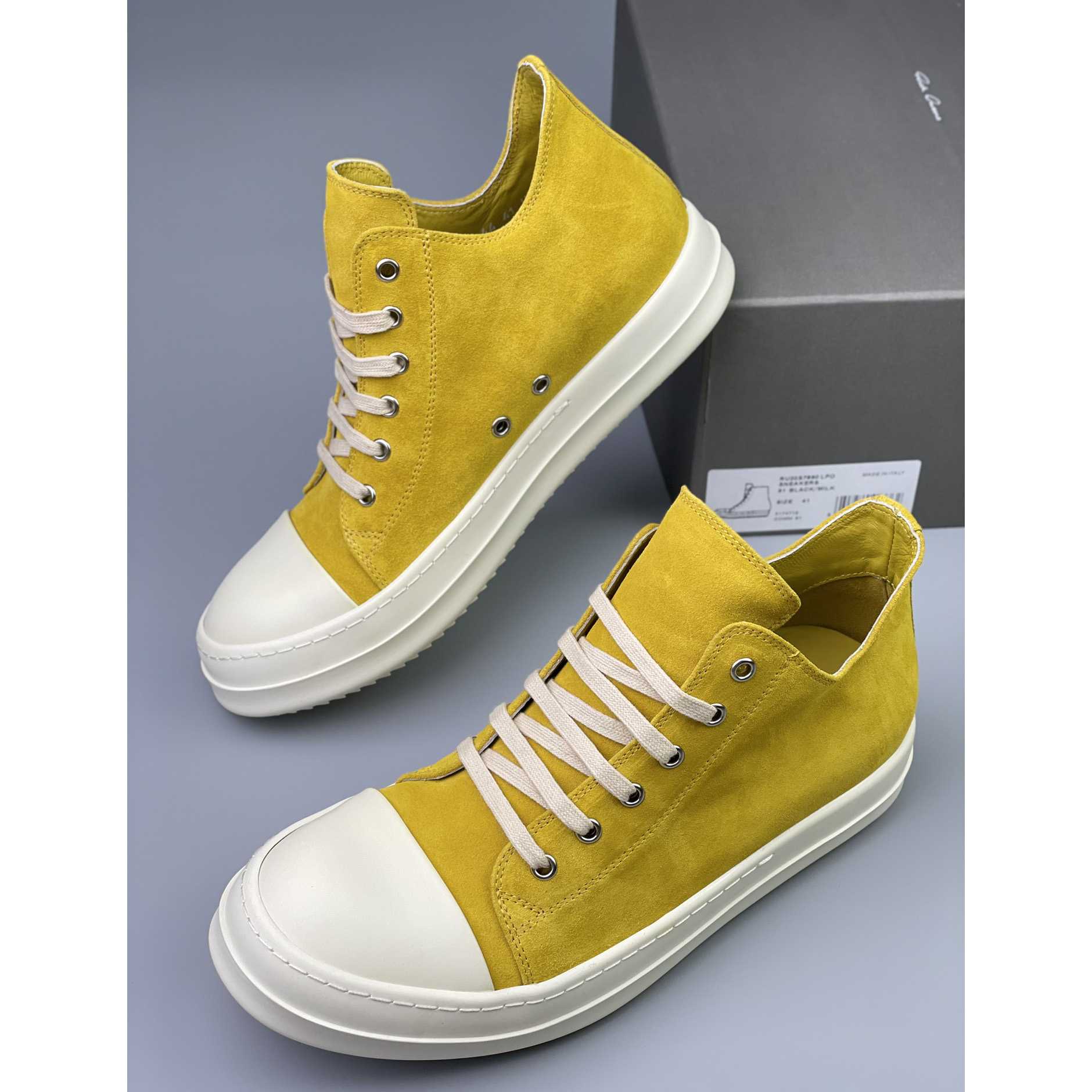 Rick Owens Drkshdw Low Top Ramones Sneakers - DopestKickz