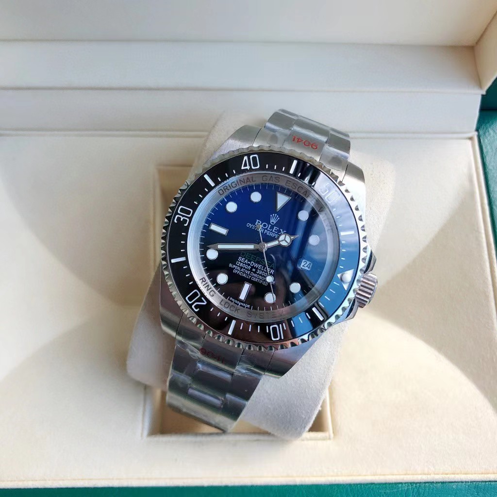 Rolex Men's Sea-Dweller Deep Sea James Cameron Edition Stainless Steel 44mm Deep Blue Dot Dial Watch - DopestKickz
