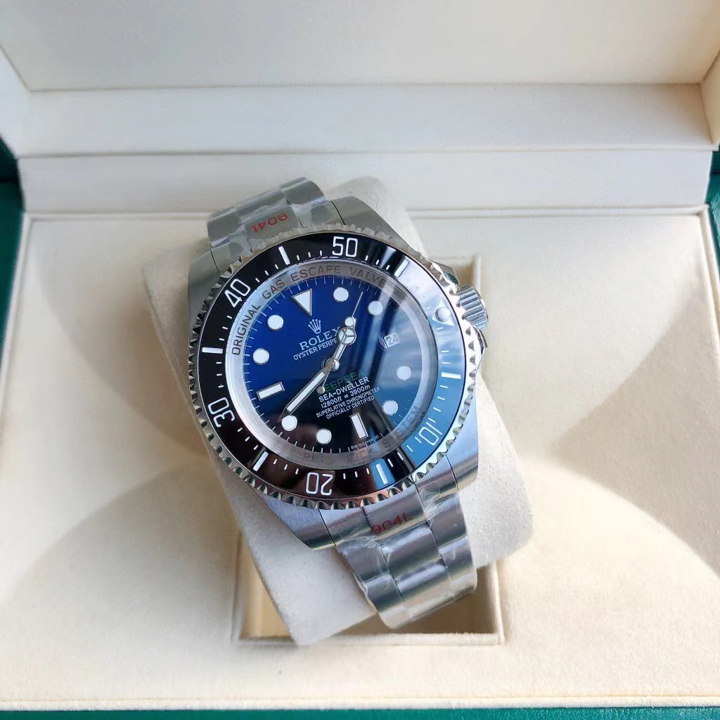 Rolex Men's Sea-Dweller Deep Sea James Cameron Edition Stainless Steel 44mm Deep Blue Dot Dial Watch - DopestKickz