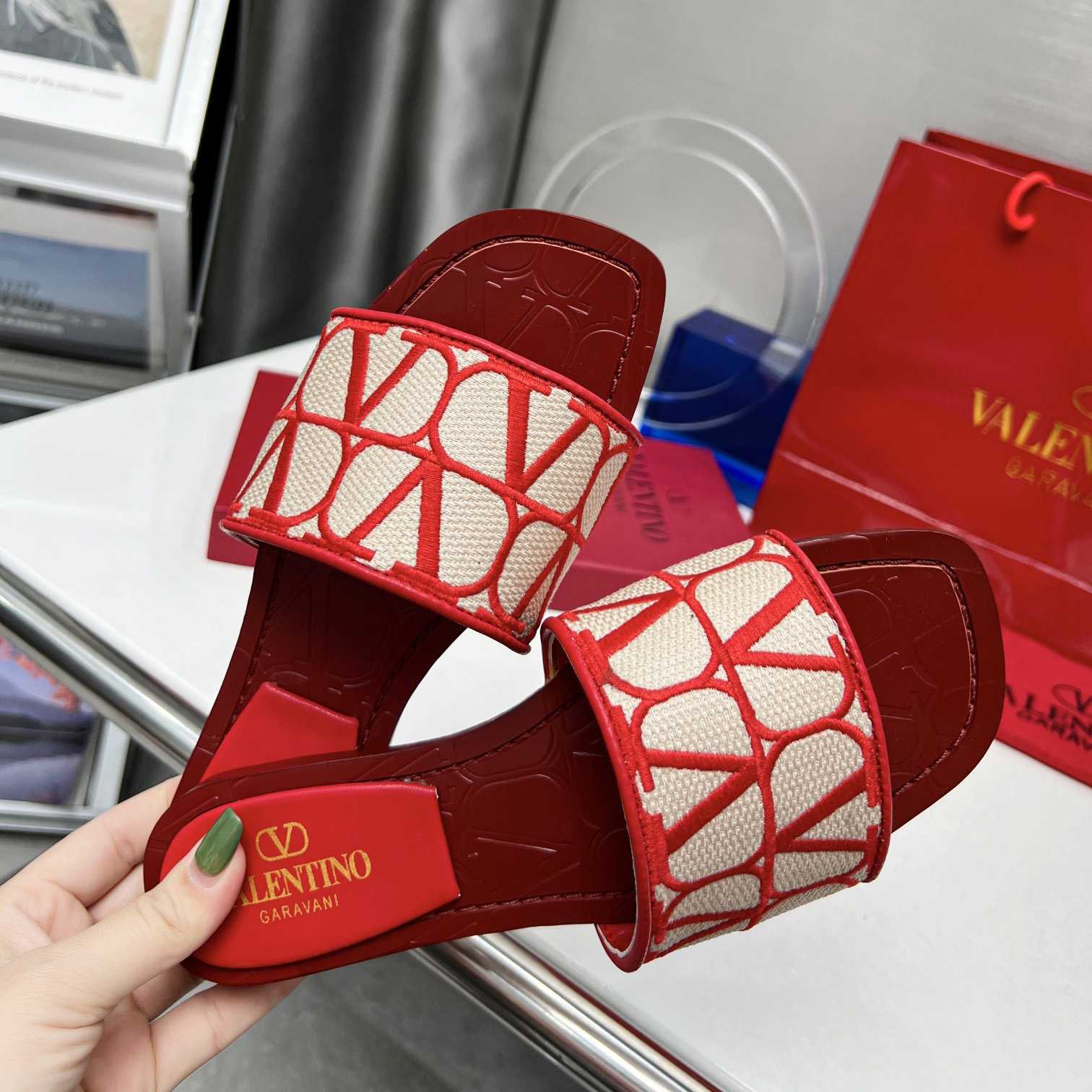 Valenti Toile Iconographe Slide Sandal  - DopestKickz