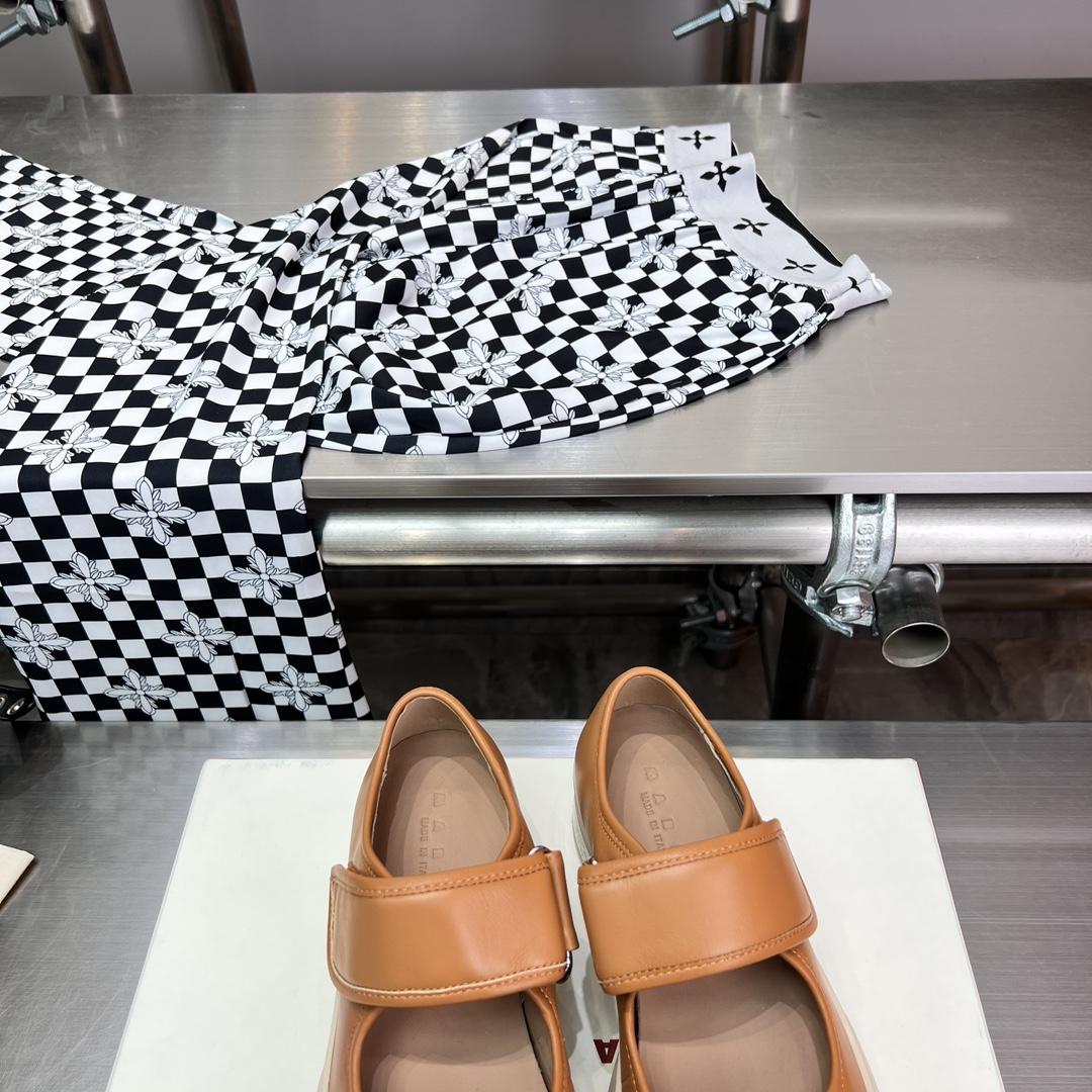 Marni Brown nappa leather mary jane sneaker - DopestKickz