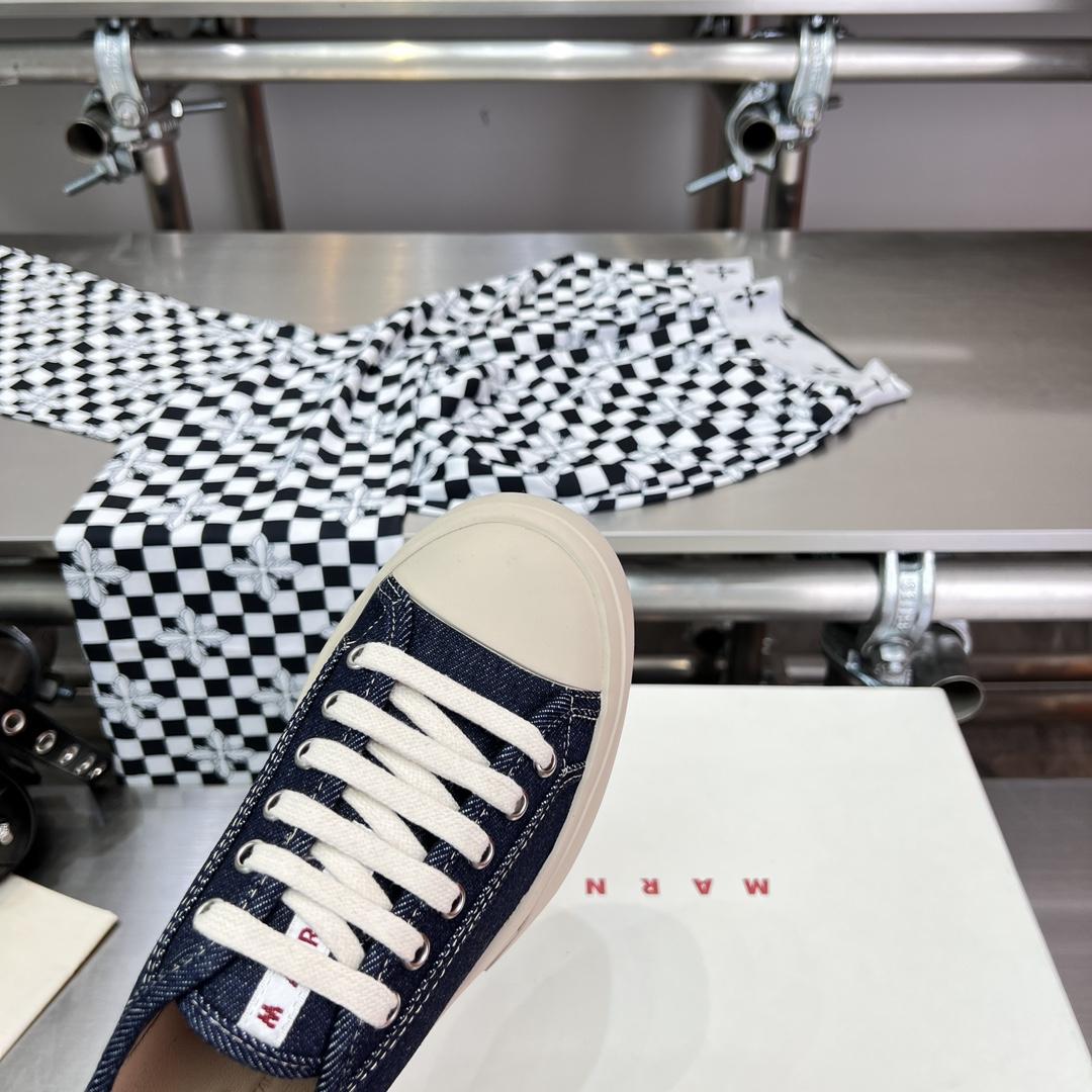 Marni Blue Denim Pablo Lace-up Sneaker - DopestKickz