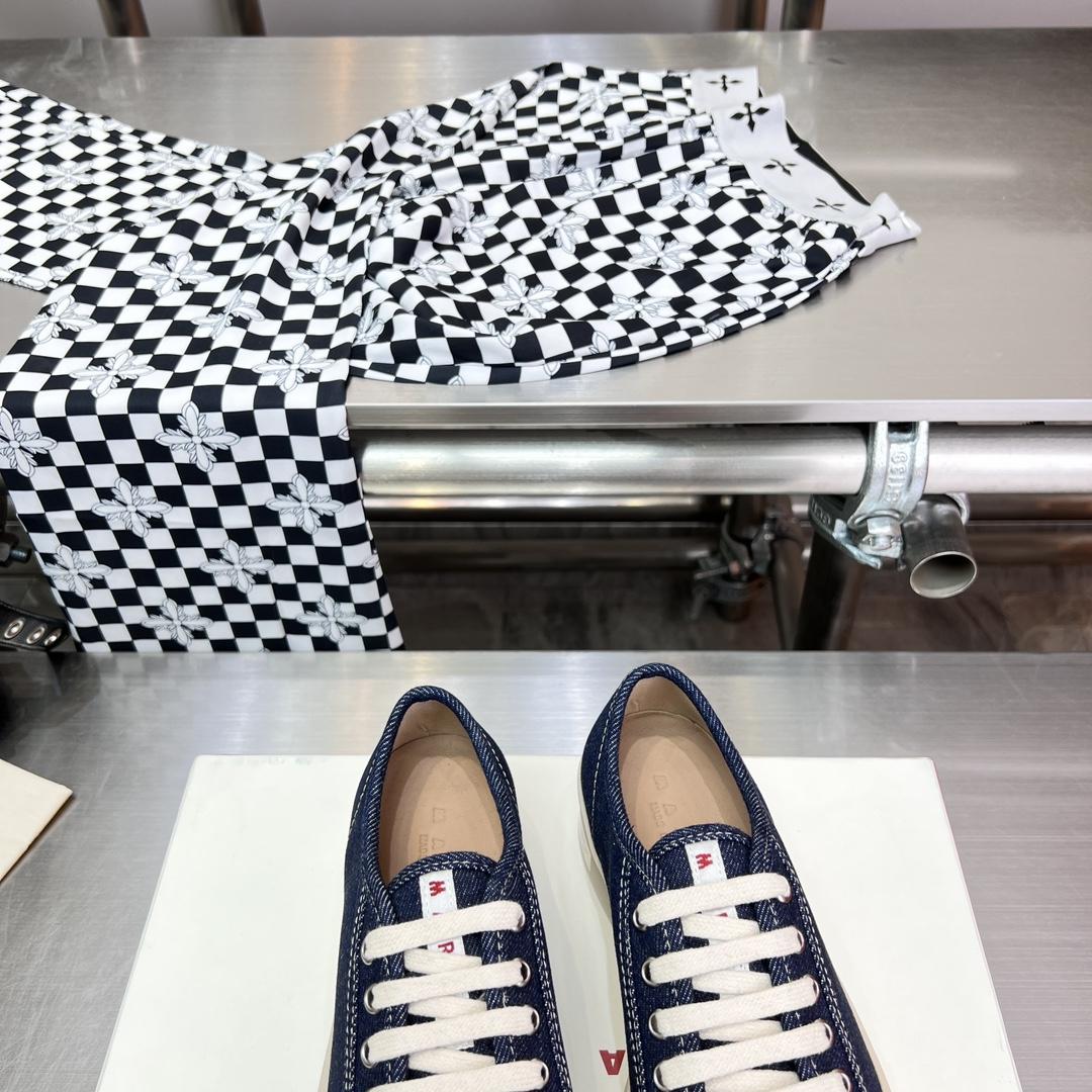 Marni Blue Denim Pablo Lace-up Sneaker - DopestKickz