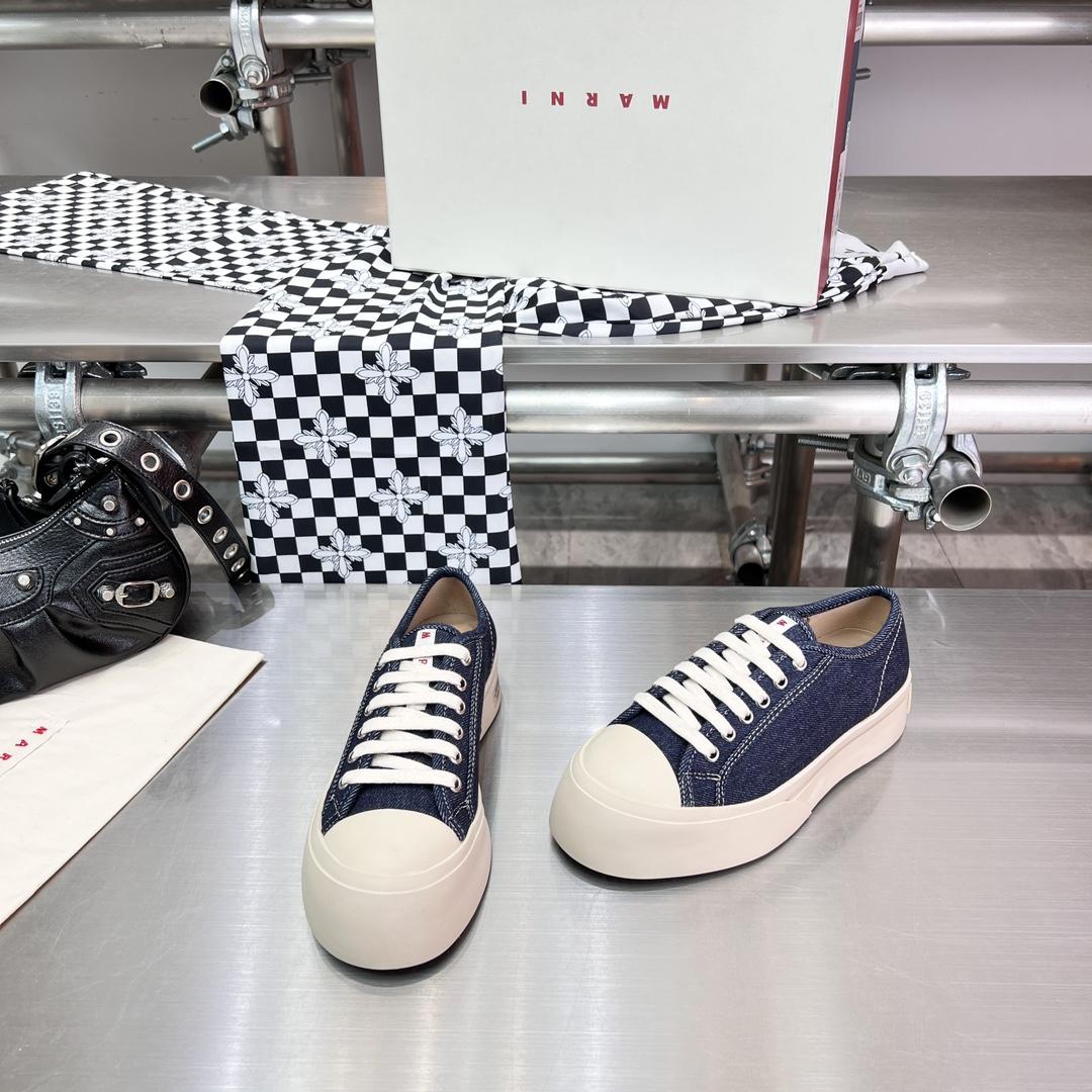 Marni Blue Denim Pablo Lace-up Sneaker - DopestKickz
