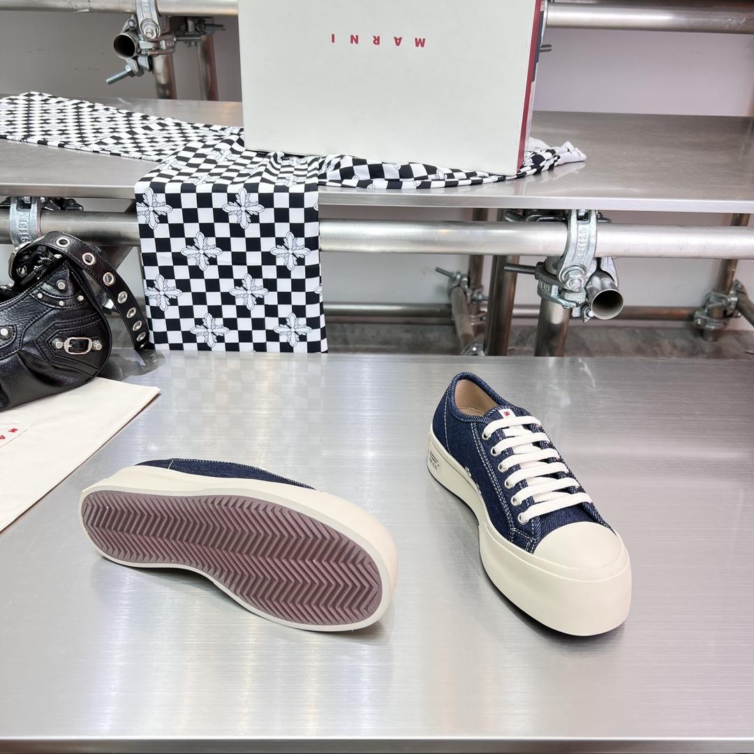 Marni Blue Denim Pablo Lace-up Sneaker - DopestKickz