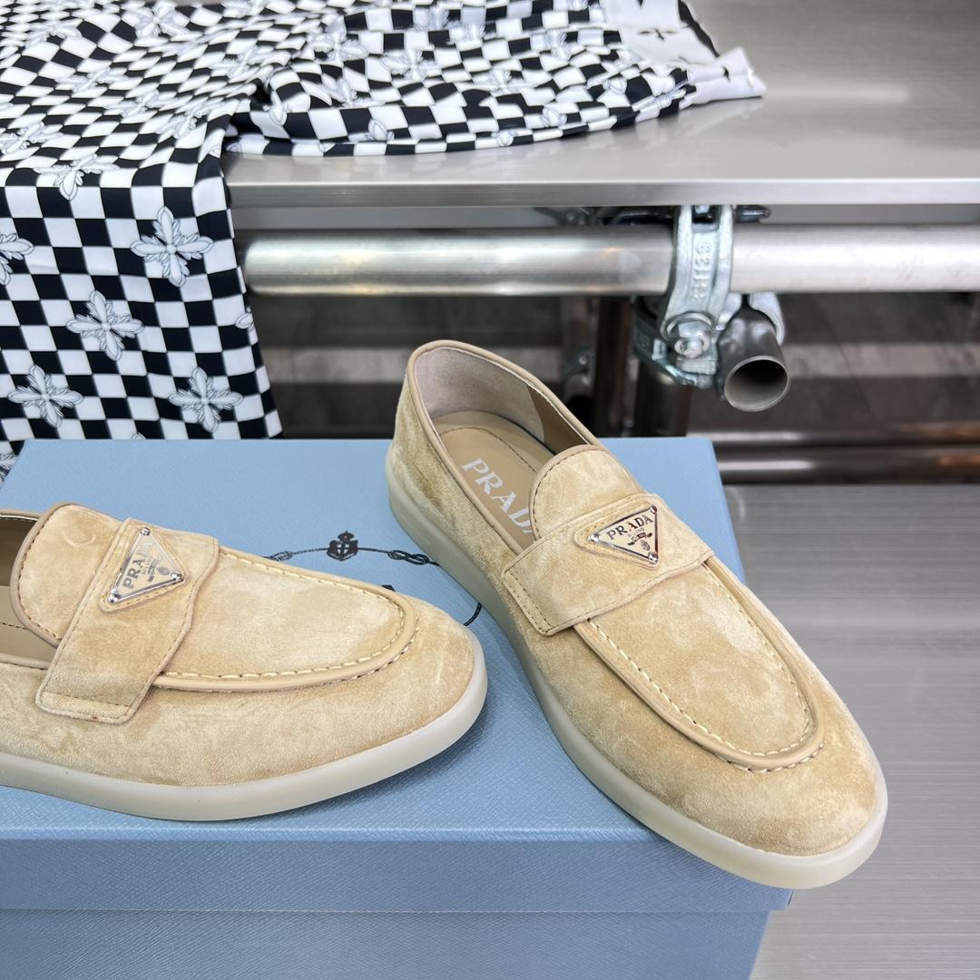 Prada Suede Leather Loafers - DopestKickz
