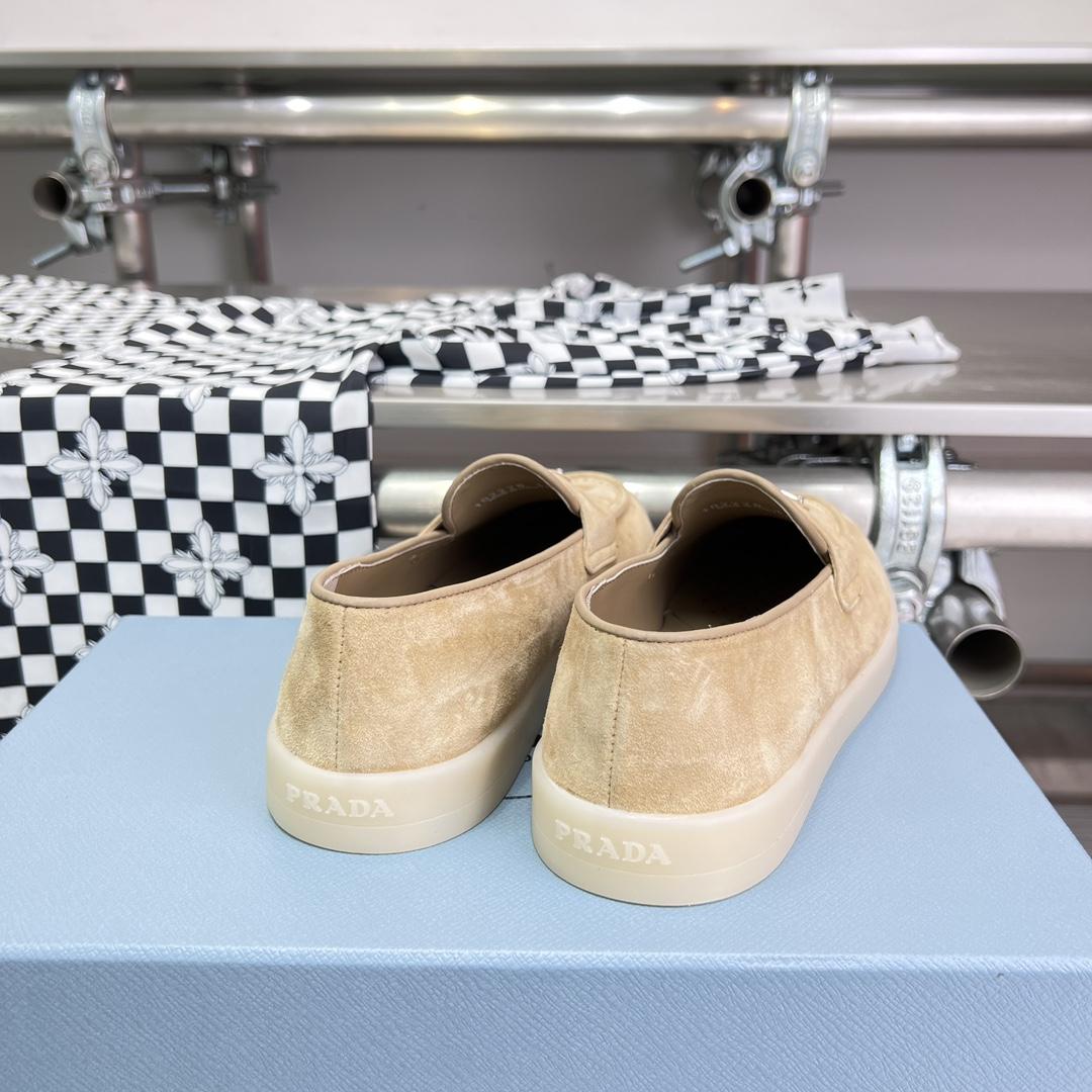 Prada Suede Leather Loafers - DopestKickz