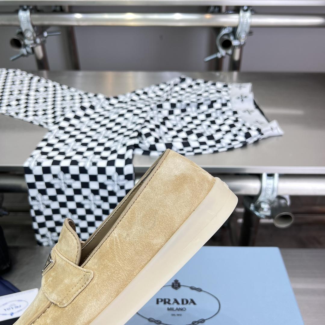 Prada Suede Leather Loafers - DopestKickz