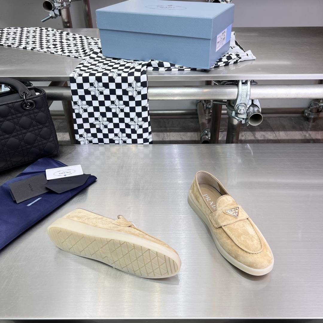 Prada Suede Leather Loafers - DopestKickz