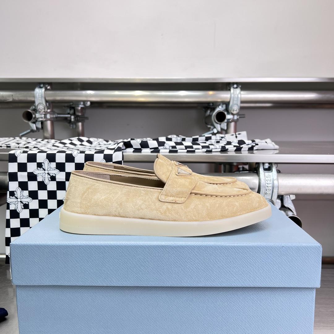 Prada Suede Leather Loafers - DopestKickz