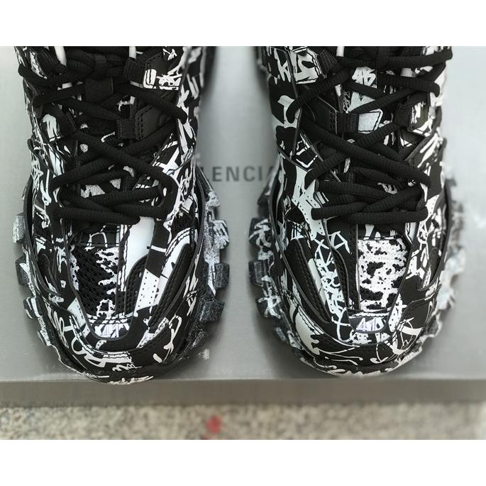 Balenciaga Track Graffiti Sneaker In Black - DopestKickz