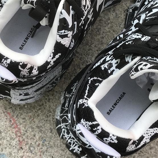 Balenciaga Track Graffiti Sneaker In Black - DopestKickz