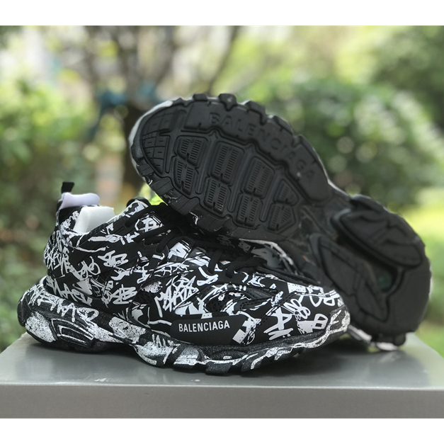 Balenciaga Track Graffiti Sneaker In Black - DopestKickz
