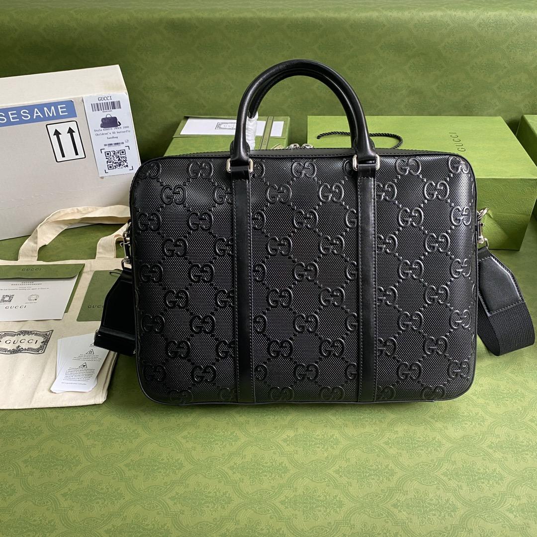 Gucci GG Embossed Briefcase(40-29-6cm) - DopestKickz
