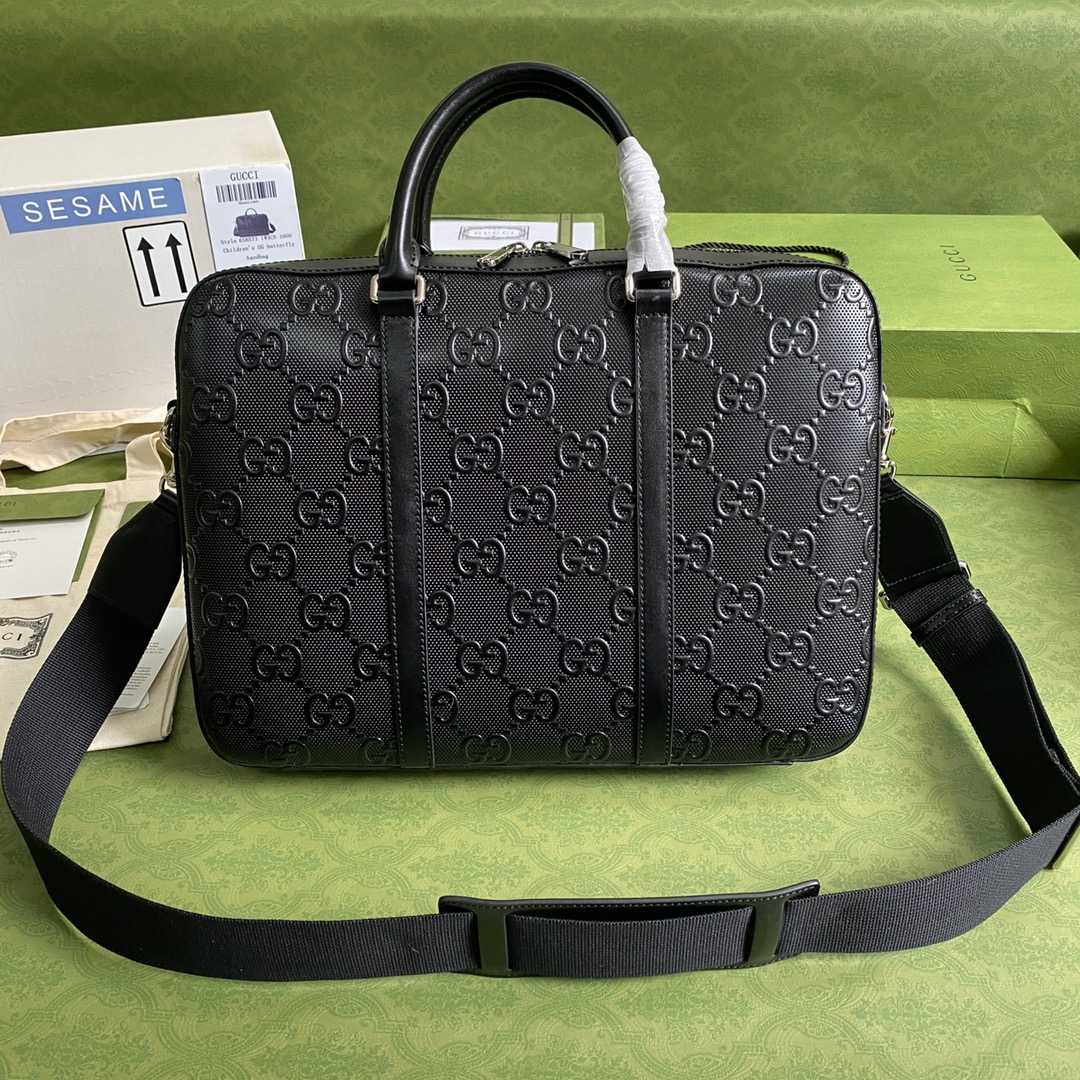 Gucci GG Embossed Briefcase(40-29-6cm) - DopestKickz