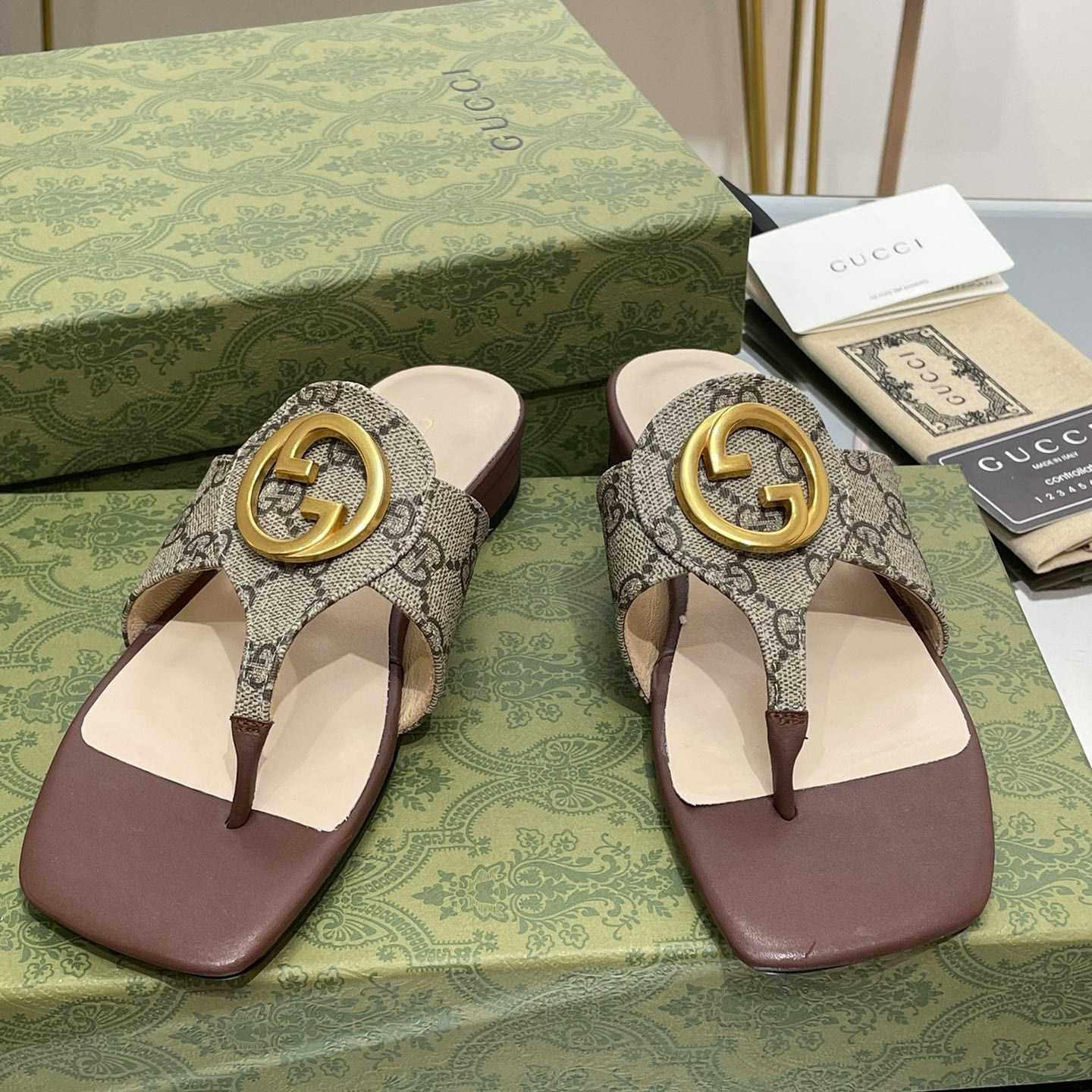 Gucci Womens Gucci Blondie Thong Sandal - DopestKickz