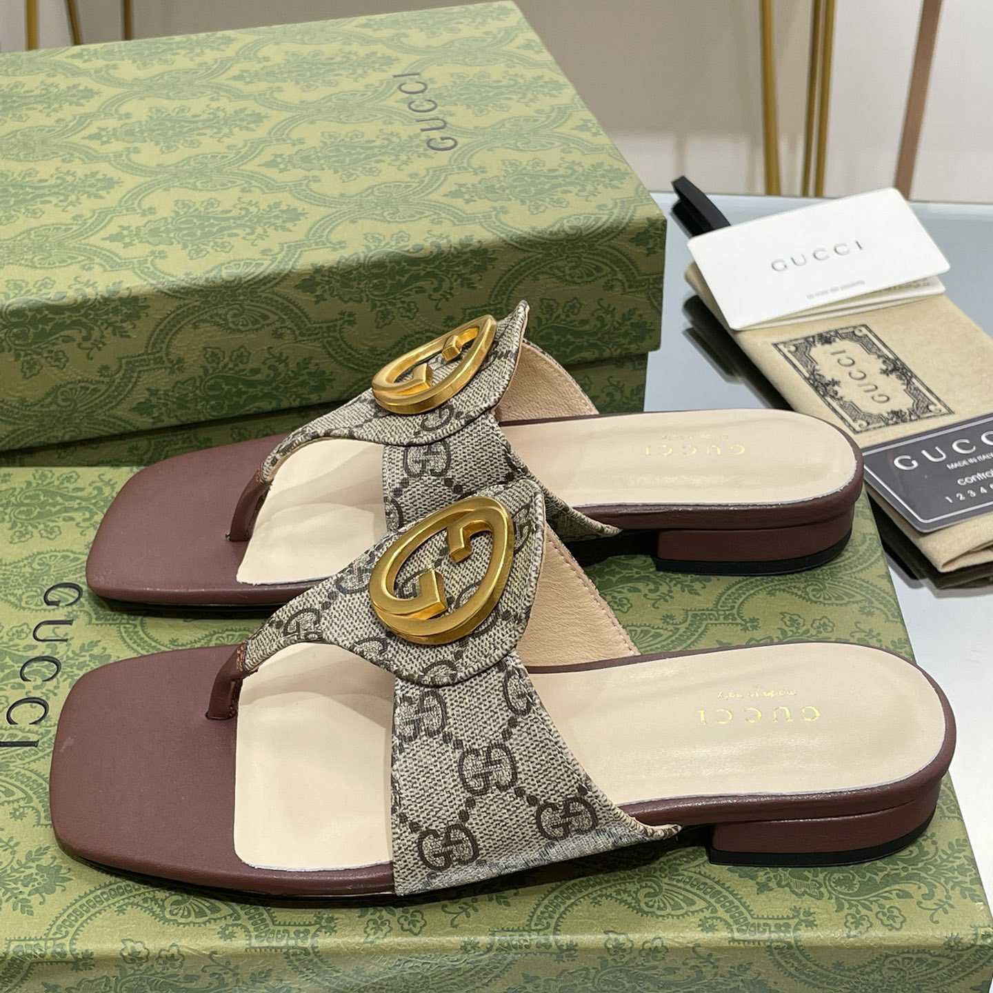 Gucci Womens Gucci Blondie Thong Sandal - DopestKickz