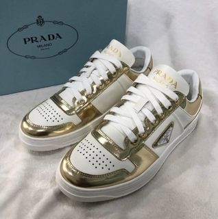 Prada Downtown Leather Sneakers - DopestKickz