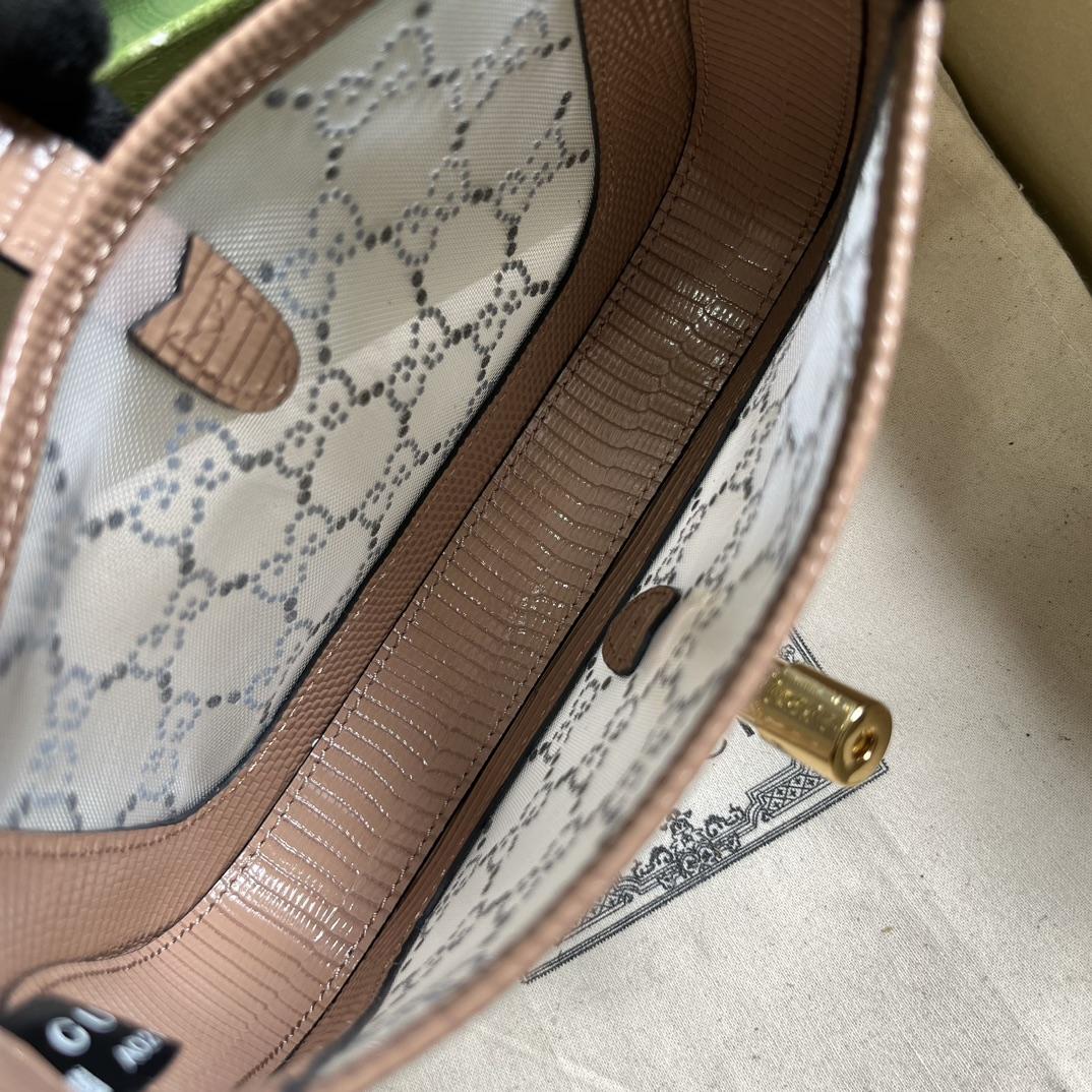 Gucci Jackie 1961 Mini Crystal GG Lizard Bag  (19x13x3cm) - DopestKickz