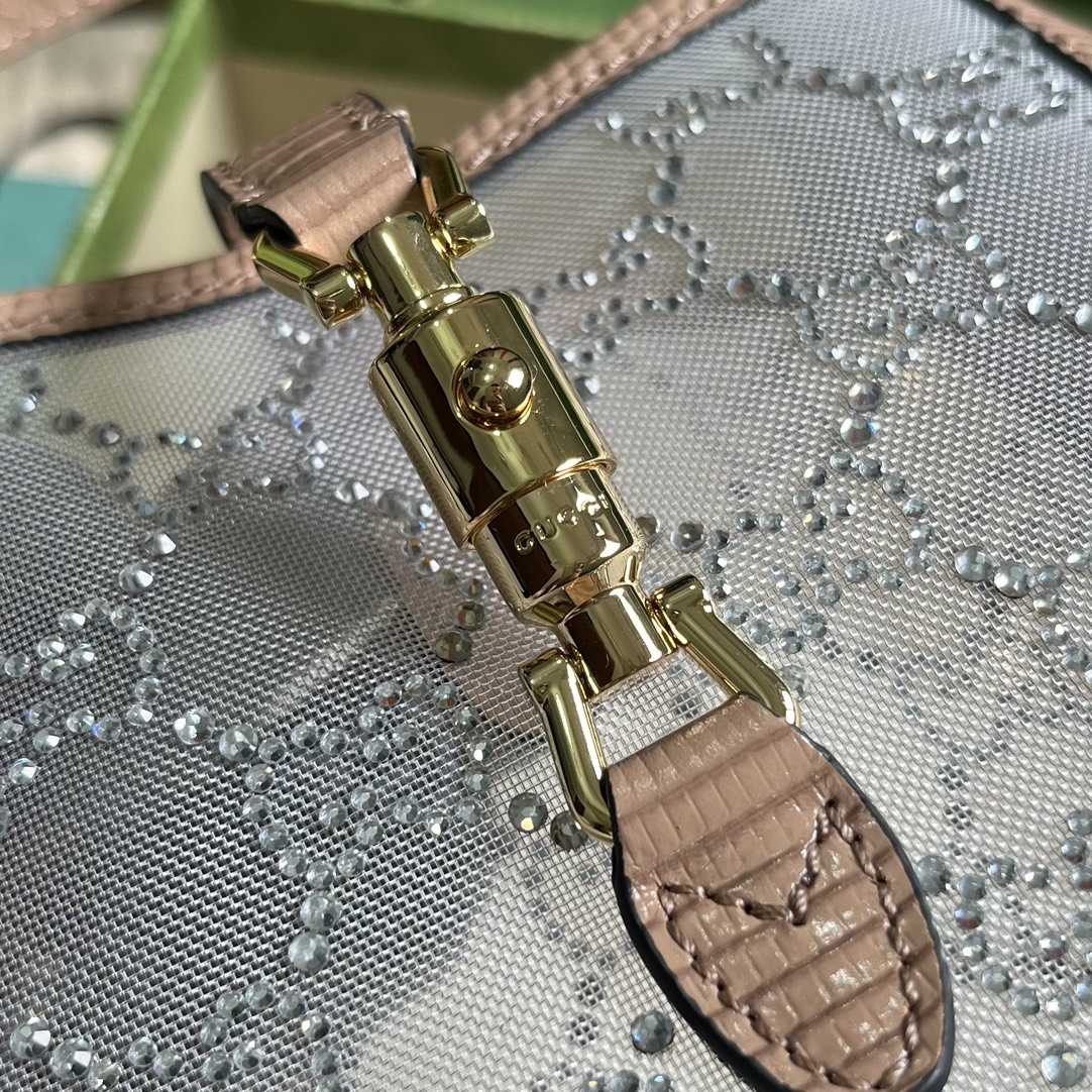Gucci Jackie 1961 Mini Crystal GG Lizard Bag  (19x13x3cm) - DopestKickz