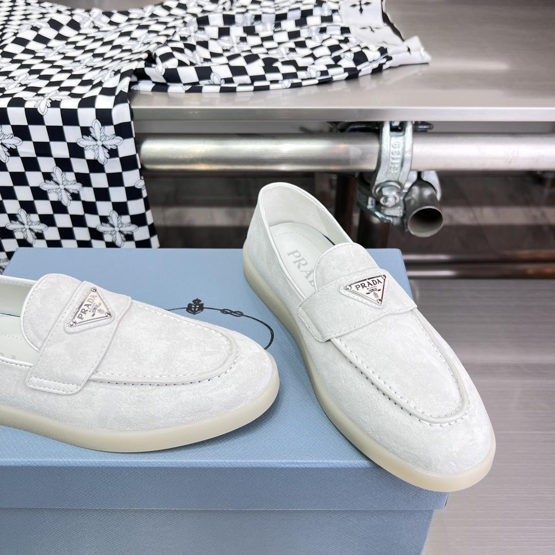 Prada Suede Leather Loafers - DopestKickz