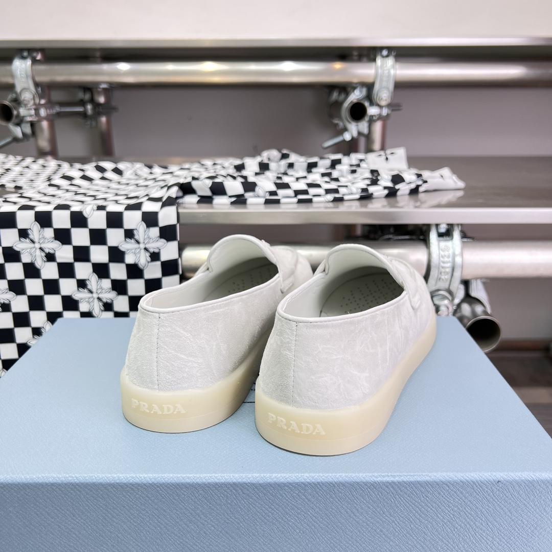 Prada Suede Leather Loafers - DopestKickz