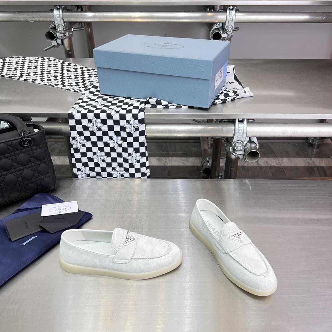 Prada Suede Leather Loafers - DopestKickz