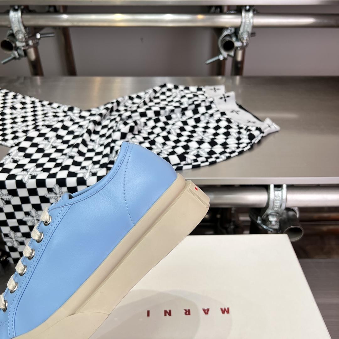 Marni Light blue Nappa Leather Pablo Lace-up Sneaker - DopestKickz