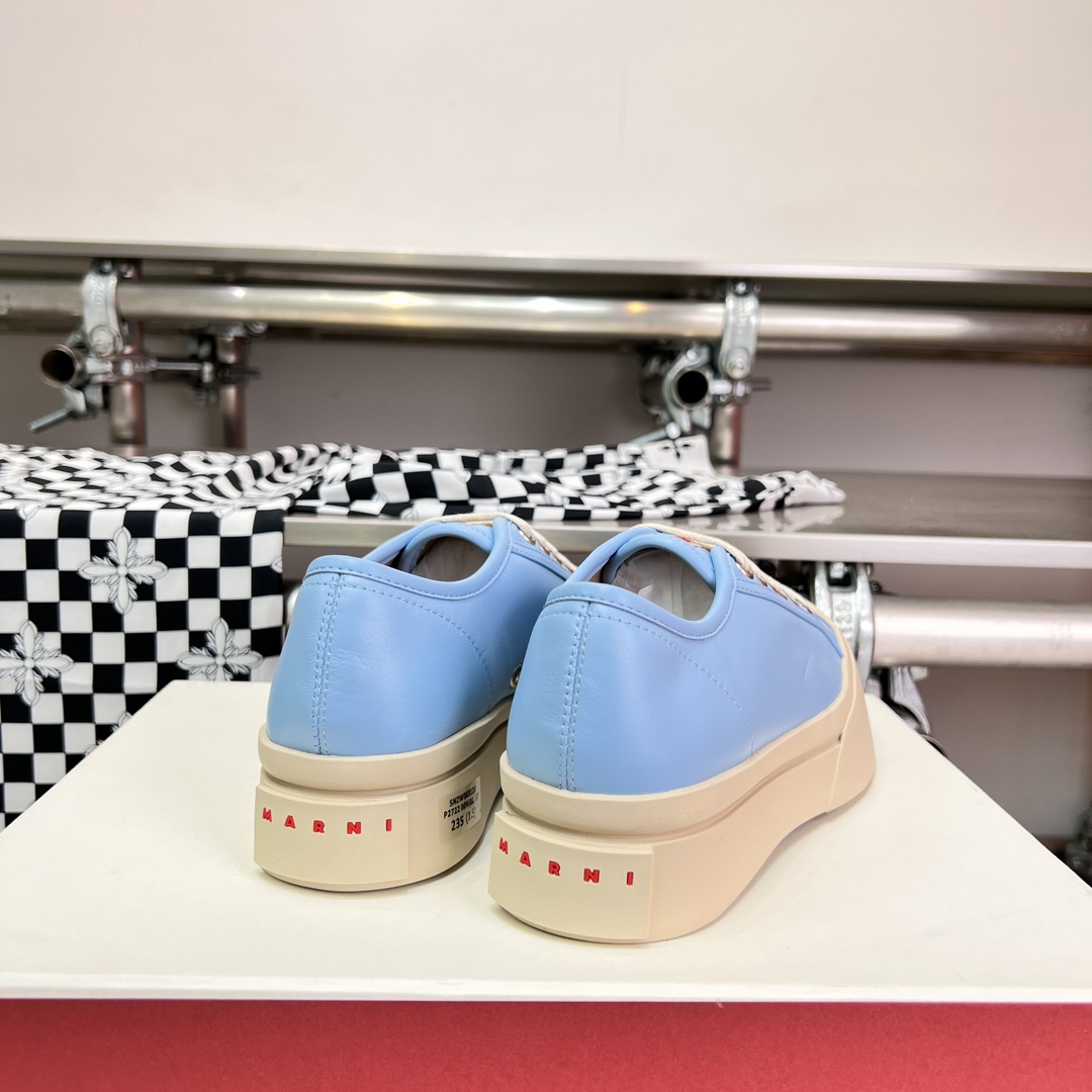 Marni Light blue Nappa Leather Pablo Lace-up Sneaker - DopestKickz