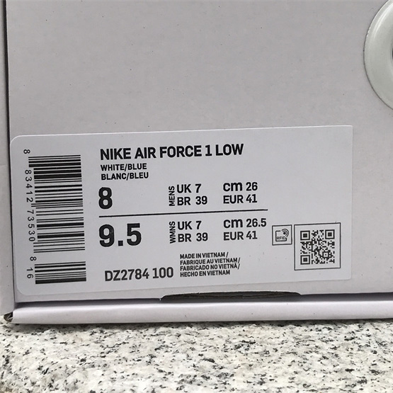 Nike Air Force 1 Low 'Blue Gingham' Sneaker       DZ2784-100 - DopestKickz