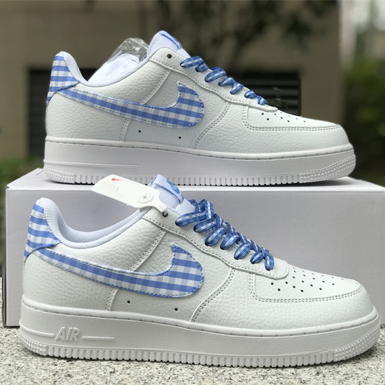 Nike Air Force 1 Low 'Blue Gingham' Sneaker       DZ2784-100 - DopestKickz