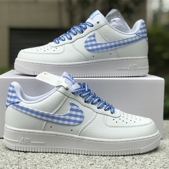 Nike Air Force 1 Low 'Blue Gingham' Sneaker       DZ2784-100 - DopestKickz