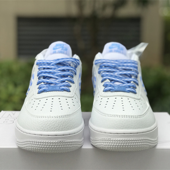 Nike Air Force 1 Low 'Blue Gingham' Sneaker       DZ2784-100 - DopestKickz