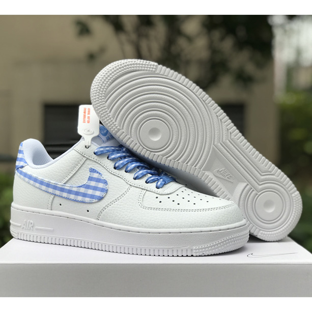 Nike Air Force 1 Low 'Blue Gingham' Sneaker       DZ2784-100 - DopestKickz
