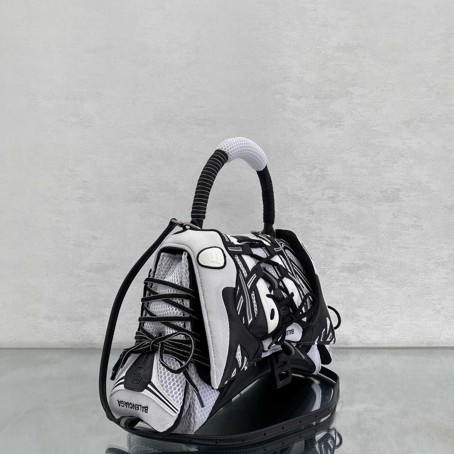 Balenciaga SneakerHead Medium Handbag In White/black - DopestKickz