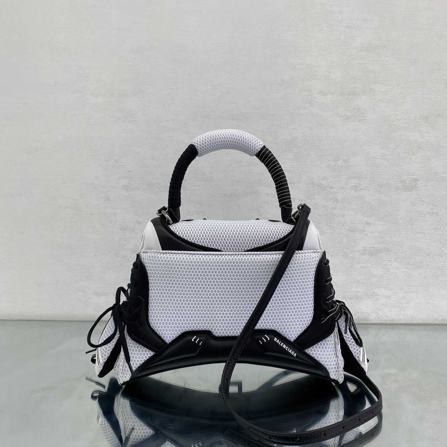 Balenciaga SneakerHead Medium Handbag In White/black - DopestKickz