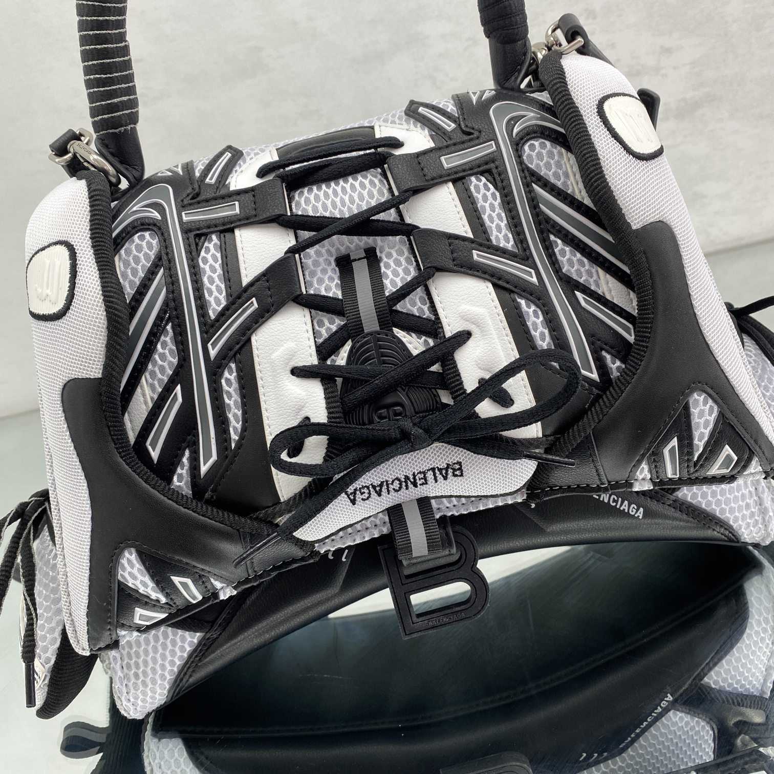 Balenciaga SneakerHead Medium Handbag In White/black - DopestKickz
