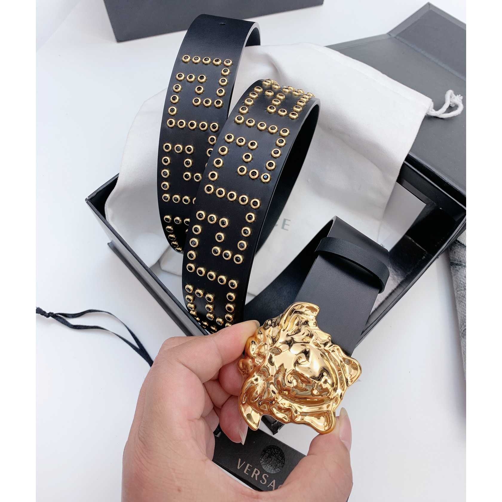 Versace Medusa Leathre Belt    40mm - DopestKickz
