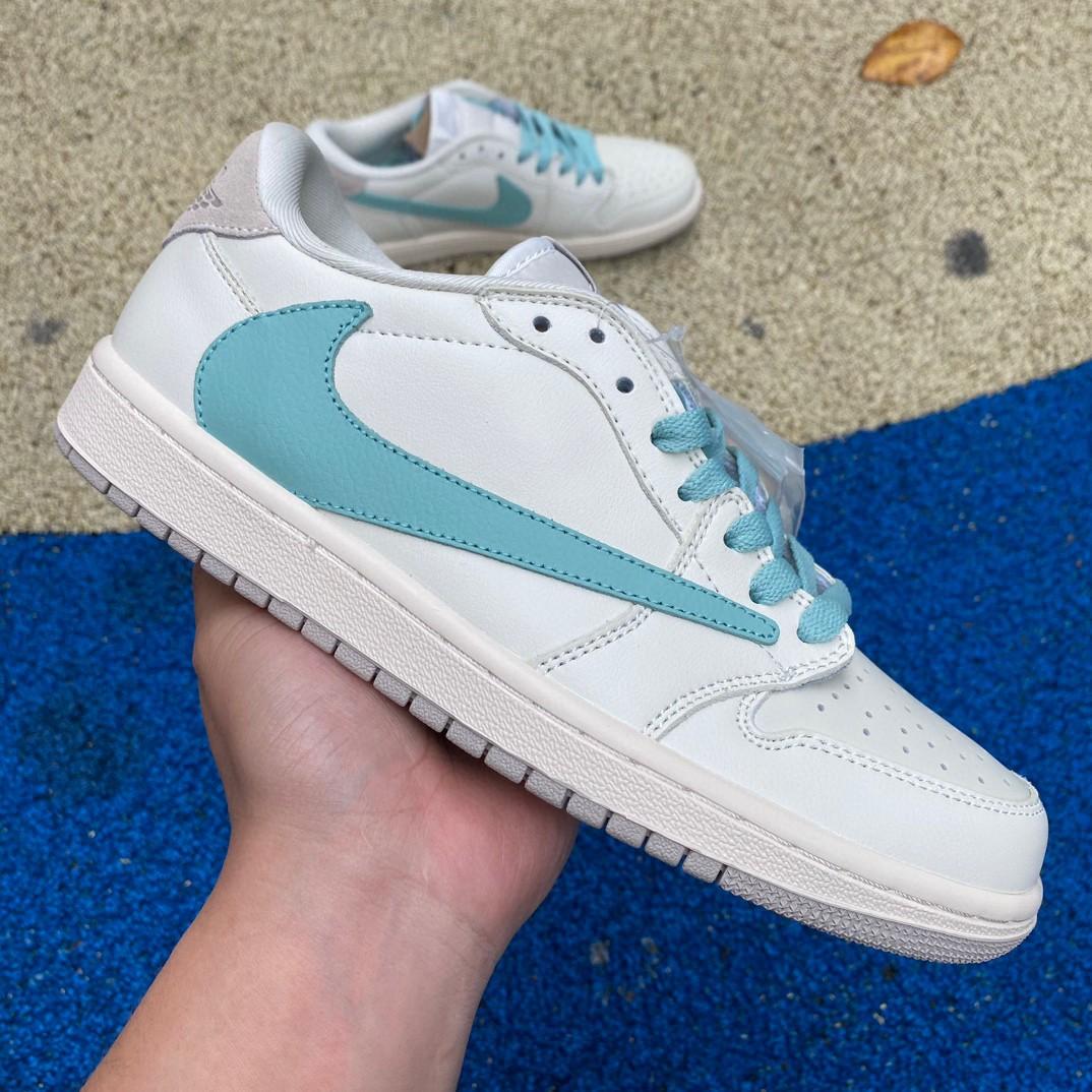 TIFFANY & CO. x Travis Scott x Air Jordan 1 Low “11837” Sneaker      DM7866-220 - DopestKickz