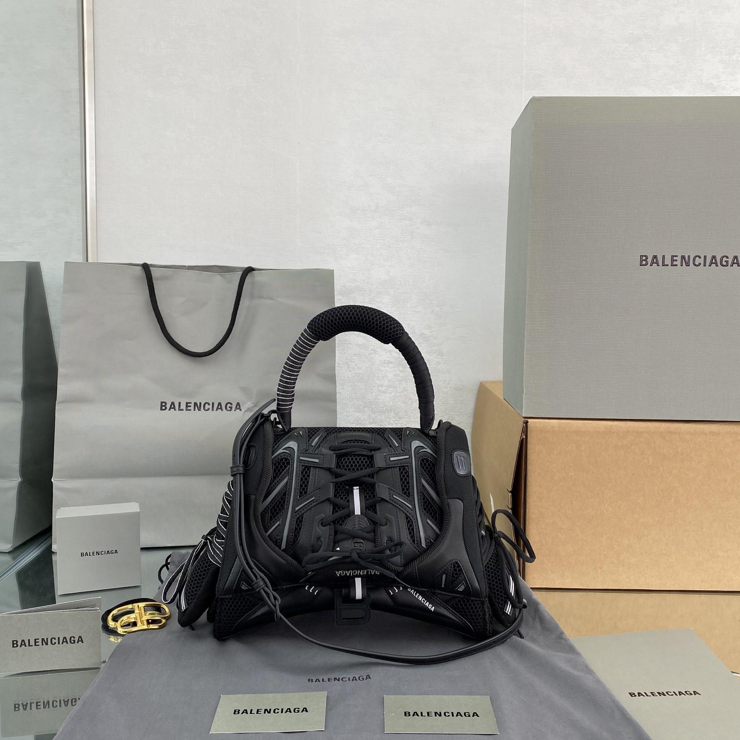 Balenciaga SneakerHead Medium Handbag In Black - DopestKickz